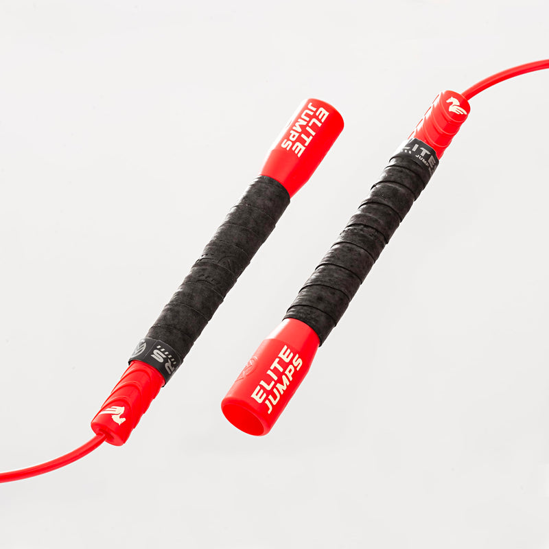 Elite Jumps Freestyle PVC Jump Rope Bundle - Premium Quality Adult Jump Ropes for Fitness - Lightweight Cardio Skipping Jump Rope for Exercise and Training - Unbreakable Grip Tape Handles Silver