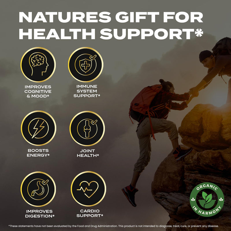 Pure Himalayan Organic Shilajit Gummies for Men & Women, Sugar-Free Shilajit Supplement, 85+ Trace Minerals & Fulvic Acid - Improve Congitive & Mood, Immunity and Energy, 60 Gummies - BeesActive Australia