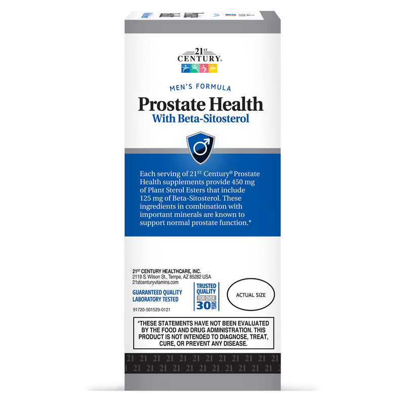 21st Century Prostate Health with Beta-Sitosterol 125mg, 60 Softgels | Prostate Health Supplement with Beta-Sitosterol 125 mg to Help Support Healthy Prostate, Bladder & Urinary Tract Function