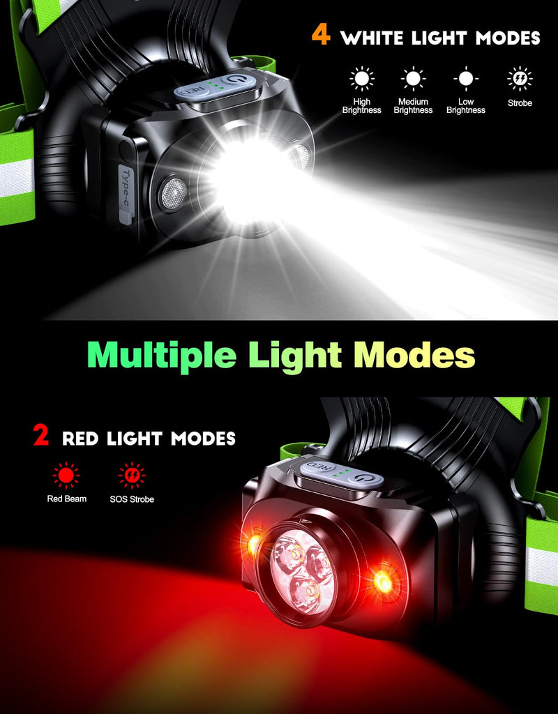 Running Lights for Runners, 500 Lumens Running Light with 45° Adjustable Tilt, 360° Reflective Vest & IPX4 Waterproof Rechargeable Light Up Gear for Night Walking/Cycling/Jogging/Hiking - BeesActive Australia