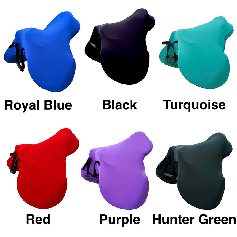 Majestic Ally English Saddle Cover with Adjustable Handle, 4-Way Stretch Spandex/Elastane Fabric, Multiple Colors (Hunter Green) Hunter Green - BeesActive Australia