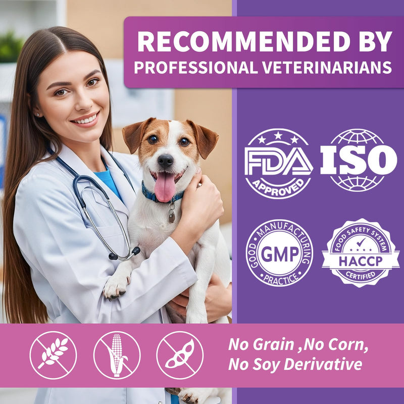 Calming Melatonin for Dogs, 200 Pet Chews Calming Treats for Sleep Aid Sleeping Pills Puppy Melatonin Bites Support Stress, Anxiety Relief, Separation for Small and Large Dogs Chicken M