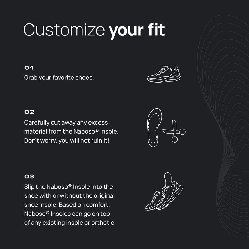 Naboso Activation Sensory Insole, Thin Men's and Women's Textured Anti-Fatigue Shoe Inserts that Best Stimulate the Feet to Improve Posture, Balance, and Foot Strength. X-Large (Pack of 1)