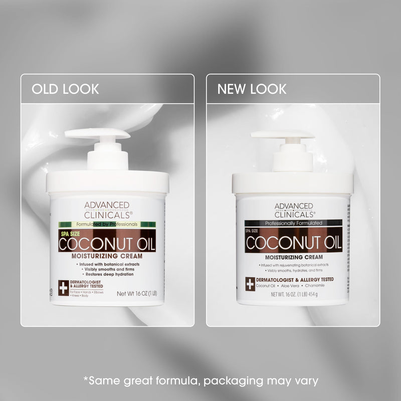 Advanced Clinicals Coconut Oil Body Cream For Women & Men | Hydrating Coconut Lotion For Extremely Dry Skin | Visible Anti Aging Body Butter Skin Care Balm Moisturizer For Hand, Heel, Feet, 16 Ounce 3 - Coconut Oil Botanical Body Lotion - BeesActive Australia