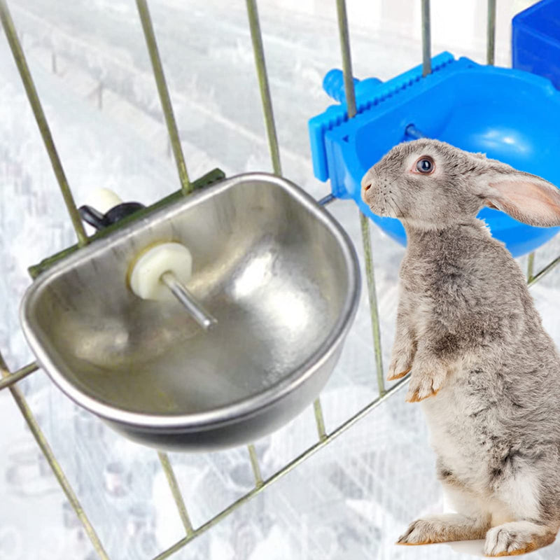 Rabbit Water Feeder, 10 Pack Splint Type Fixed Design Removable Hanging Pet Cage Water Bowl Anti Scratch Nipple Drinking Water Bowl Rabbit Breeding Equipment for Pet Care - BeesActive Australia