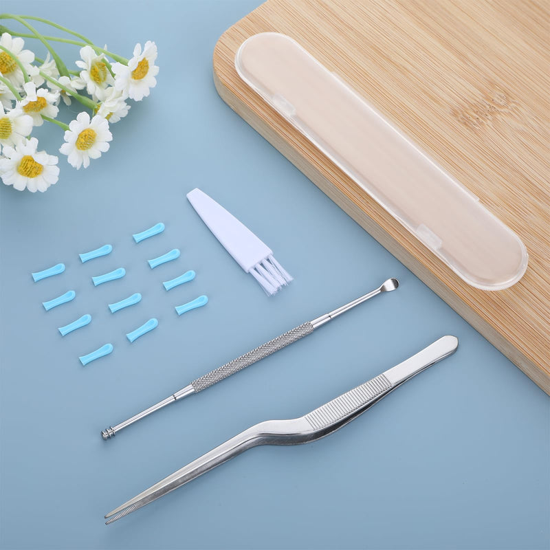 30 PCS Ear Wax Removal Replacement Tips for Ear Camera, Silicone Replacement Tips Ear with Manual Ear Cleaning Tool Set, Ear Spoon Tip Cover Replacement Accessories for Ear Camera Otoscope - BeesActive Australia