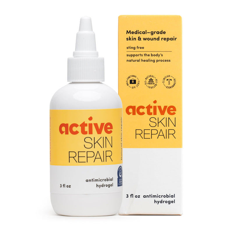 Active Skin Repair First Aid Healing Skin Hydrogel - Natural & Non-Toxic Repairing Ointment with Hypochlorus Acid for Minor Cuts, Wounds, Scrapes, Rashes, Sunburns, & More, 3 oz 3 Fl Oz (Pack of 1) - BeesActive Australia