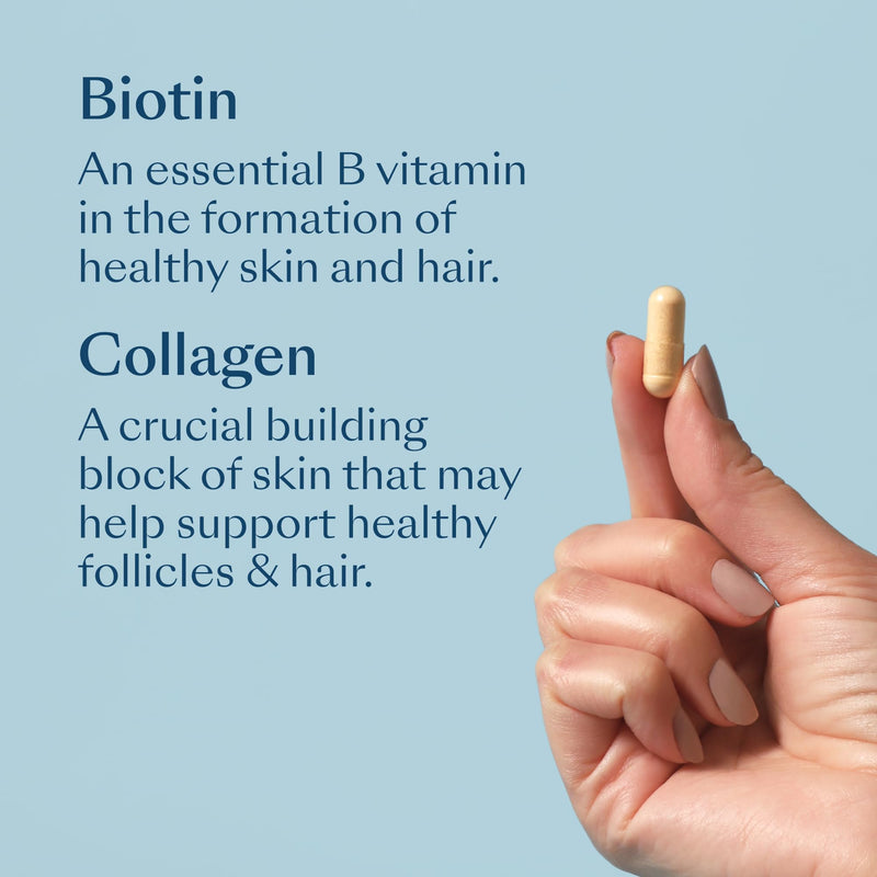 eSalon Biotin Hair Multivitamins with Collagen, 2500mcg, 60 Capsules, 30 Day Supply, Allergen-Free