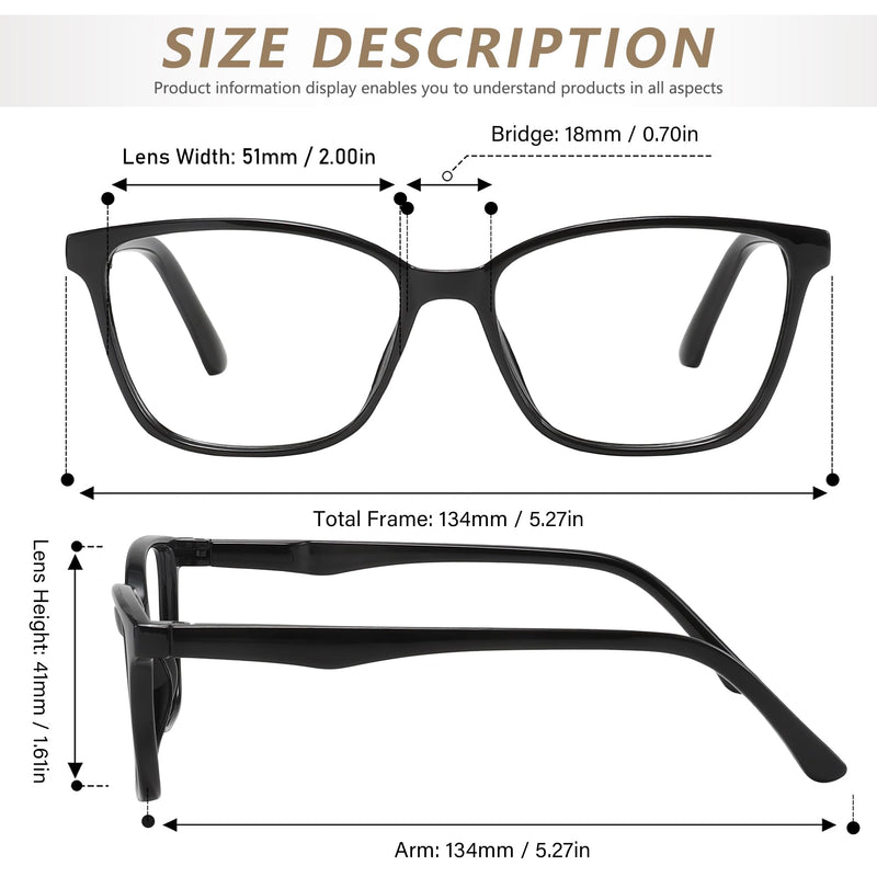 Przene 4 Pack Blue Light Blocking Reading Glasses,Readers for Women and Men with Spring Hinge Mixed Color-c7 2.0 x