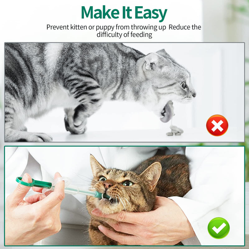 Tablet Feeder Tablet Divider Pet Medication Syringe Reusable Pet Pusher Syringe Tablet Dispenser for Cats Small Dogs - BeesActive Australia