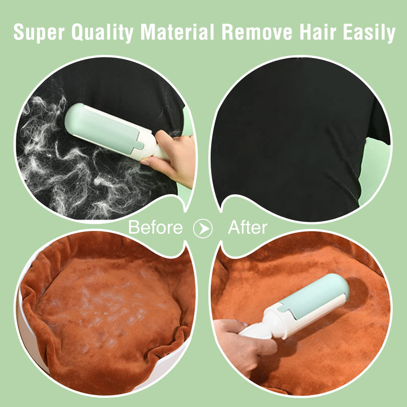 Pack of 2 Lint Roller Pet Hair Reusable Pet Hair Remover Brush for Cat Hair and Dog Hair Easy to Clean Pet Fur Remover Brushes for Clothes, Carpet & Sofa Red/Green - BeesActive Australia