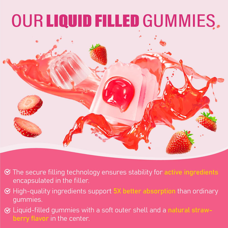 Calcium Citrate Gummies 1200 mg for Adults: Ultimate Absorption Calcium Supplement for Women & Men - Easy to Digest, Vegan, Non-GMO, Gluten Free - Natural Strawberry Flavor 60 Count (Pack of 2) - BeesActive Australia