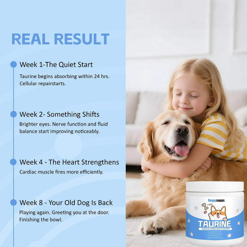 Doggy Supps Taurine - Taurine Supplement for Dogs - Immune Support, Boost Energy & Vitality, Skin & Coat Health for Heart, Vision & Daily Wellness - 200 Grams (1pc) 1pc