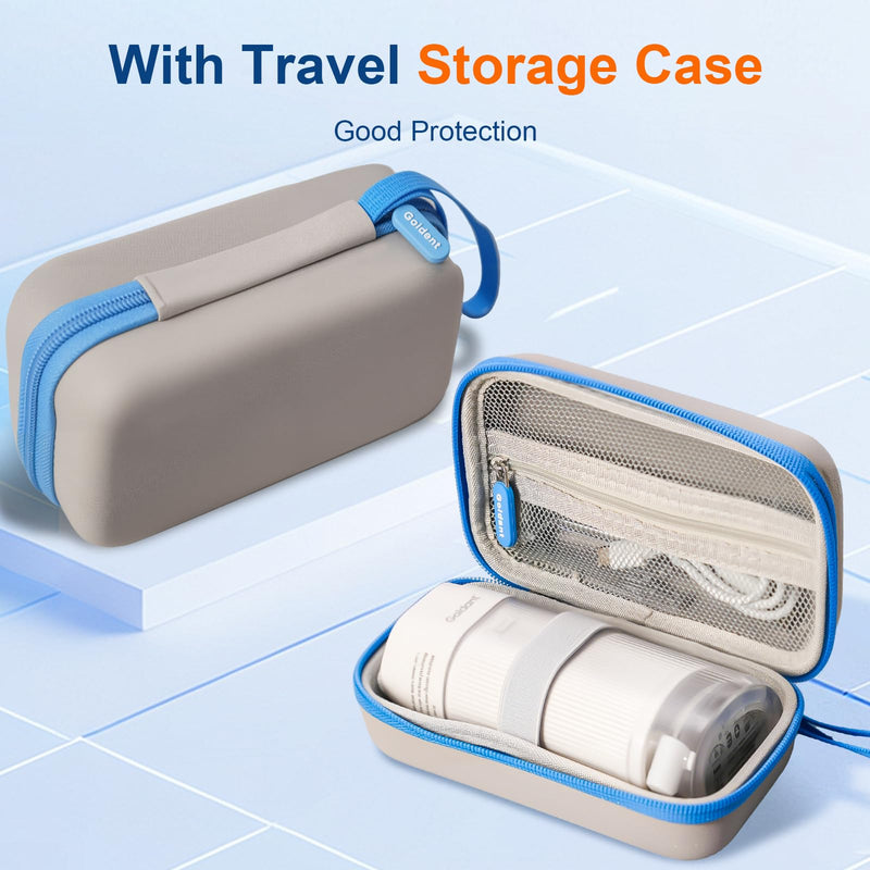 2026 New Portable Water Flosser for Teeth, 4 Modes & 4 Intensity Levels, Mini Small Design with Exquisite Travel Case, Removable Tank, IPX7 Waterproof, Cordless Dental Oral Irrigator (White) White