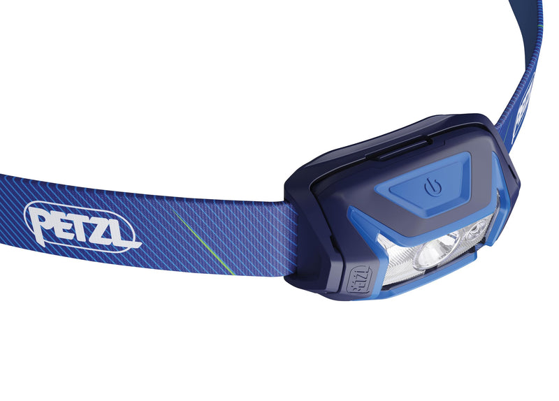 PETZL Tikka Headlamp - Compact 350 Lumen Light with Red Lighting, for Hiking, Climbing, Running, and Camping - Blue