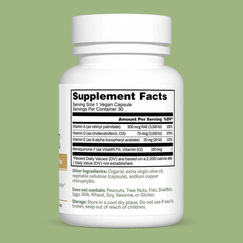 Dr. Murray's Vitamin K2-D3-A-E Liquid Vegan Capsules - Synergistic Fat-Soluble Blend | Bone, Vascular & Immune Support | Third-Party Tested | Clean Formulation | No Artificial Additives | 30 Count 30 Count (Pack of 1)