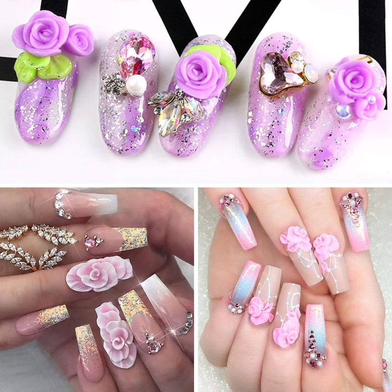 EBANKU 12 Colors Sculpture Painting Nail Gel Set, 3D Nail Carved Gel Sculpture Creative DIY Decoration Painting Glue with Tools, Silicone Pen, Cuticle Pusher and Carving Brush - BeesActive Australia