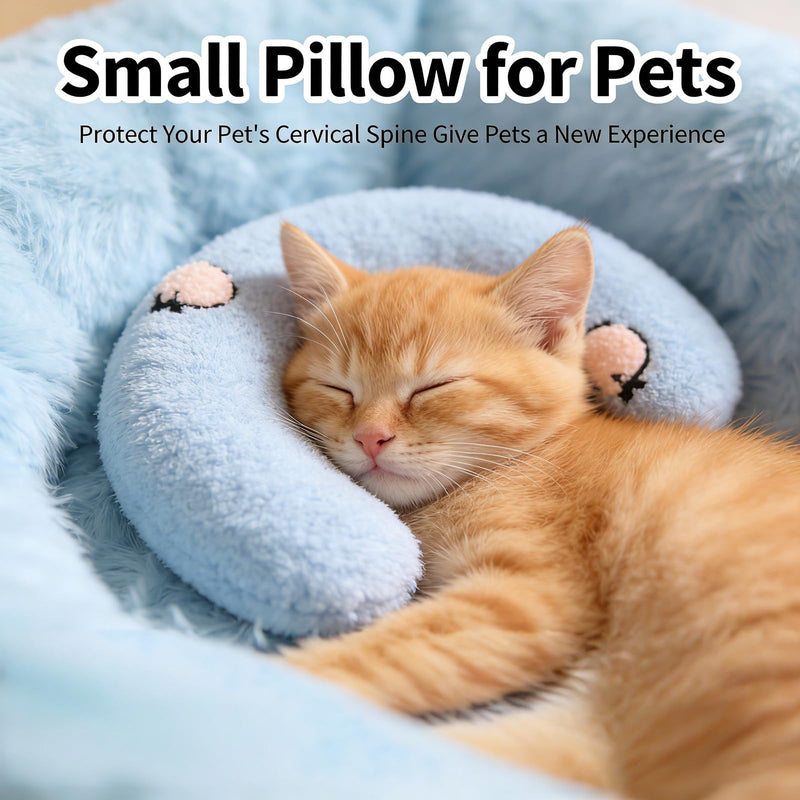 TJE Pet Calming Pillow Soft Plush Washable - Neck Support, Anxiety Relief, Joint Comfort for Small/Medium/Large Dogs & Cats (Yellow Chenille Stems) Yellow