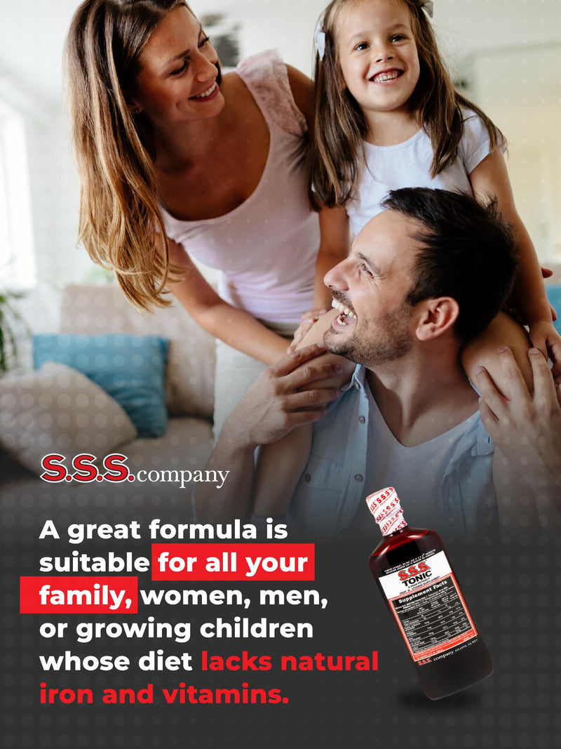 S.S.S. Tonic Liquid Iron & Vitamin B Supplement with B1, B2 & B3, 10 Fl Oz | High-potency, easy-to-take formula for daily energy support; made in USA 10 Fl Oz (Pack of 1)