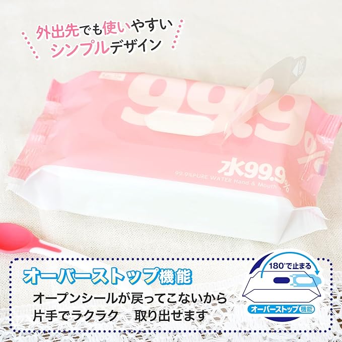 Pure Water Baby Care, 99.9% Pure Water, Mesh Sheet, 80 Sheets x 3 Pieces (240 Sheets), Collagen, Peach Leaf Extract, W Moisturizing Ingredients, Weak Acid, Made in Japan - BeesActive Australia