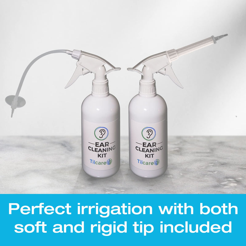 Ear Wax Removal Tool by Tilcare - Ear Irrigation Flushing System for Adults & Kids - Perfect Ear Cleaning Kit - Includes Basin, Syringe, Curette Kit, Towel and 30 Disposable Tips - BeesActive Australia