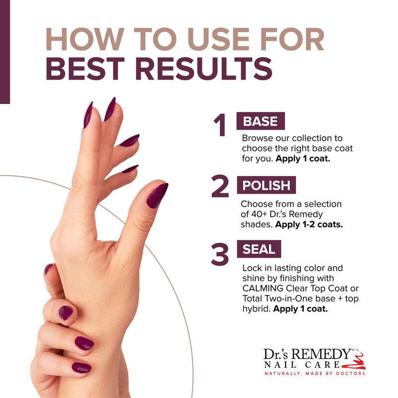 Dr’s Remedy Enriched Nail Polish: Non Toxic, All Natural, and Organic - Doctor Formulated: Strengthens, Restores, Heals, and Protects '24-Free' - BONAFIDE Boysenberry