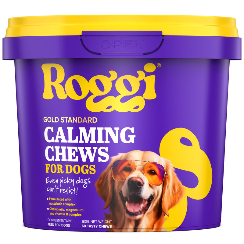 ROGGI Calming Chews For Dogs, Calming Dog Treats, Dog Calming Chews That Work, Stress and Anxiety Calming treats