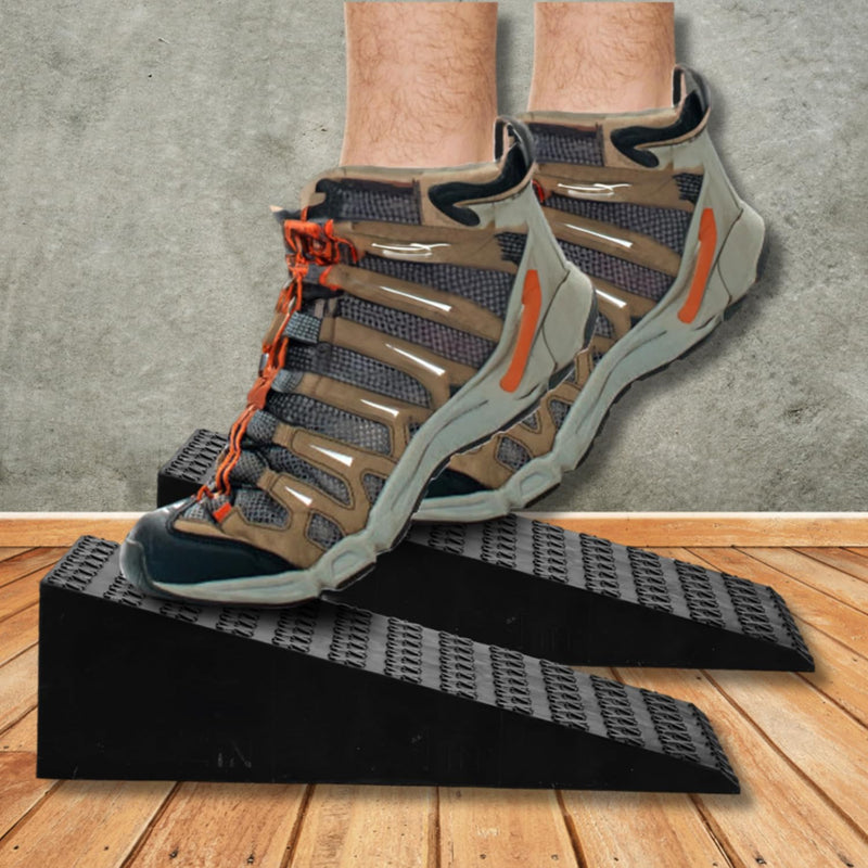 Deep Impact 2PCs Squat Wedge Block ‚Äì Adjustable Slant Board for Heel Elevated Squats, Calf Raises, Weightlifting, Deadlift Platform, Foot Exercise Ramp for Enhanced Mobility & Strength - BeesActive Australia