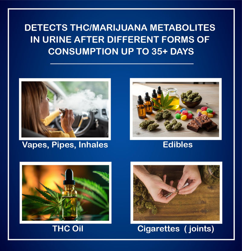 2 Pack - DrugExam Multi Drug Screen Test. Testing for THC/Marijuana in Urine. Detailed Instrustions Included. (2) 2 - BeesActive Australia