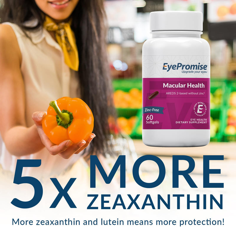 EyePromise Macular Health Eye Vitamin | 60 Softgel Capsules with No Zinc, Containing Lutein, Vitamin C, D, E, Omega-3 Fish Oil, and Zeaxanthin | - BeesActive Australia