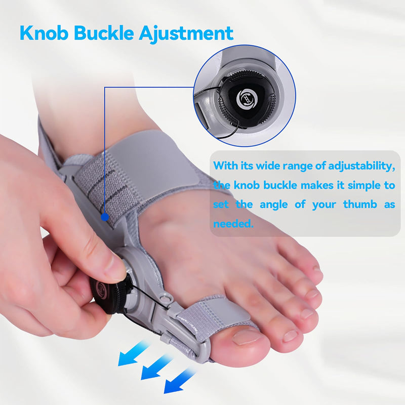 Bunion Corrector for Man and Women Big Toe, Adjustable Bunion Splint for Bunion Fix ，Orthopedic Toe Straightener with Anti-slip Heel Strap and Silicone Pad