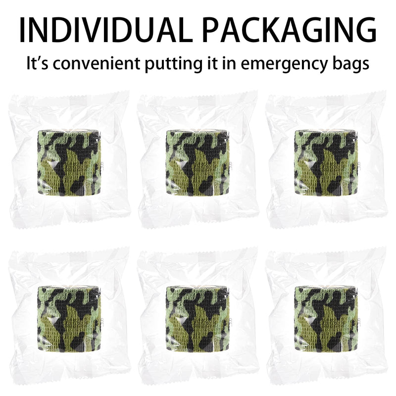 Vet Wrap Self Adhesive Bandage Wrap Non-Woven Pet Tape Bulk Self Adherent Wrap for Horse, Dog, Cat, Bird, Animals camo1 - BeesActive Australia