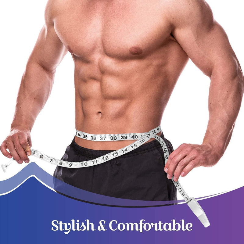 Body Fat Caliper and Measuring Tape for Body - Skinfold Calipers and Body Fat Tape Measure Tool for Accurately Measuring BMI Skin Fold Fitness and Weight-Loss, (White) - BeesActive Australia