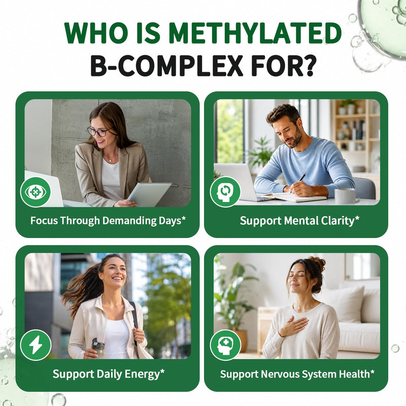 Methylated B Complex Liquid Drops for Energy & Focus Support, 2 Fl Oz | Active B Vitamins with L-5-MTHF Folate, Methylcobalamin B12 & B6, Vegan Mango Flavor 2 Fl Oz (Pack of 1)