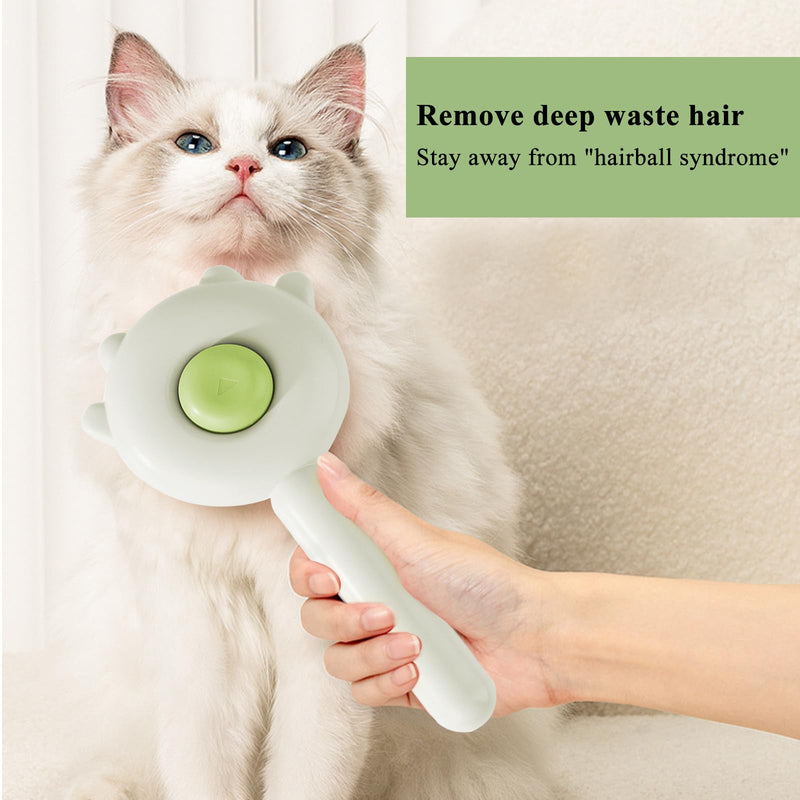 Cat brush, undercoat brush cat cat brush skin-friendly cat brush short hair one click cleaning cat hair brush animal hair brush dog brush short hair with handle - BeesActive Australia