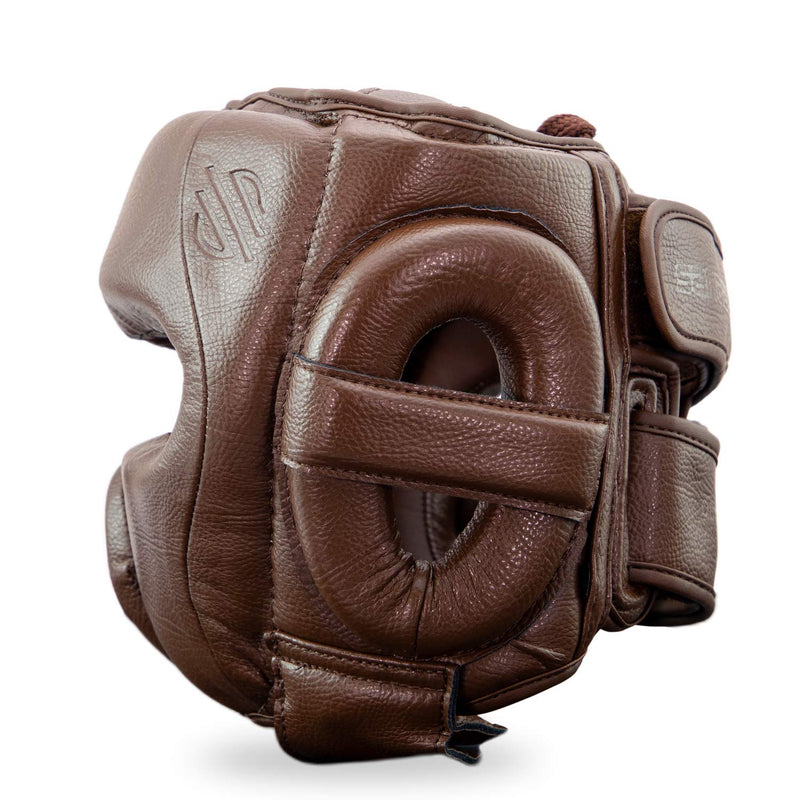 Sanabul Battle Forged Professional Boxing Headgear for Men Martial Arts Kickboxing MMA Head Gear Fighting & Sparring Helmet Full-Face Protection X-Large Brown - BeesActive Australia