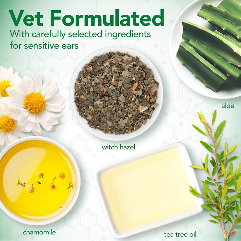 Vet's Best Dog Ear Cleaner Kit | Multi-Symptom Ear Relief | Wash & Dry Treatment | Alcohol-free, 4-oz bottle 4 oz Ear Relief Wash & Dry Kit - BeesActive Australia