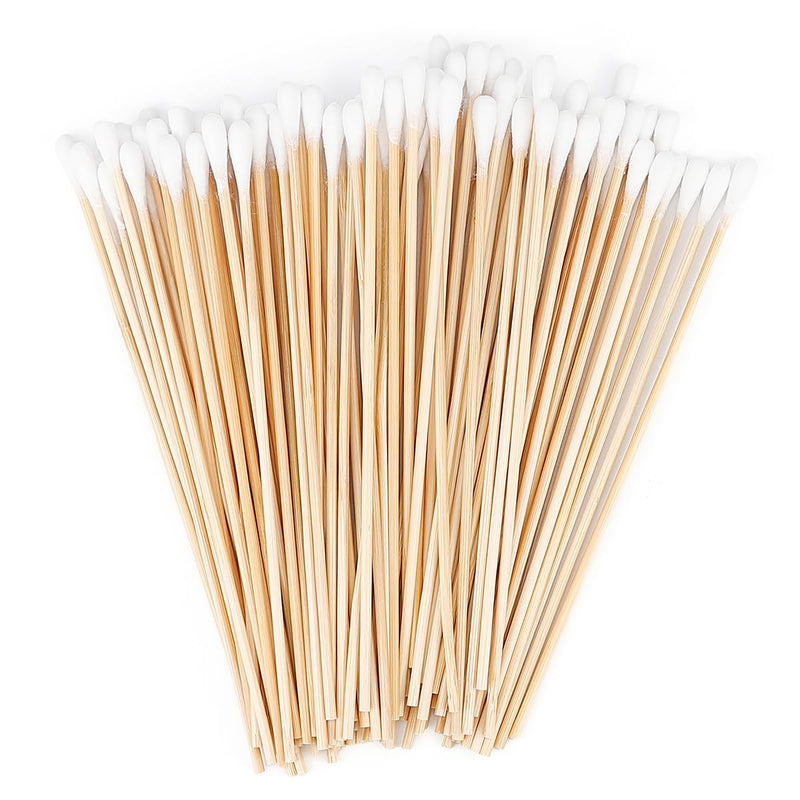 Cotton Buds Wooden Cotton Pack of 100 Dog Cotton Buds Applicator Dog Cotton Buds Ear Cleaner Long Wooden Handles Cotton Buds for Pets Dogs Cats 15 cm