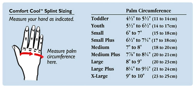 Comfort Cool Thumb CMC Restriction Splint, Right Medium 7" to 8" Black - Right Medium (Pack of 1)