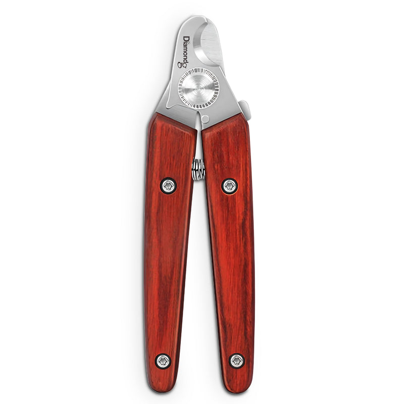 Diamondg Heavy Duty Dog Nail Clipper and Trimmer with Full Length Hardened Steel and Wooden Handle Brown