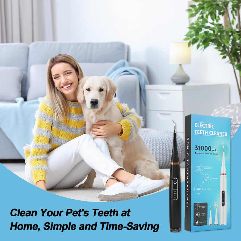WanderGo Dog Plaque Remover For Teeth, Ultrasonic Plaque Remover for Teeth Dogs, 5 Cleaning Modes Dog Tooth Cleaner, USB Rechargeable Pet Teeth Cleaning Products