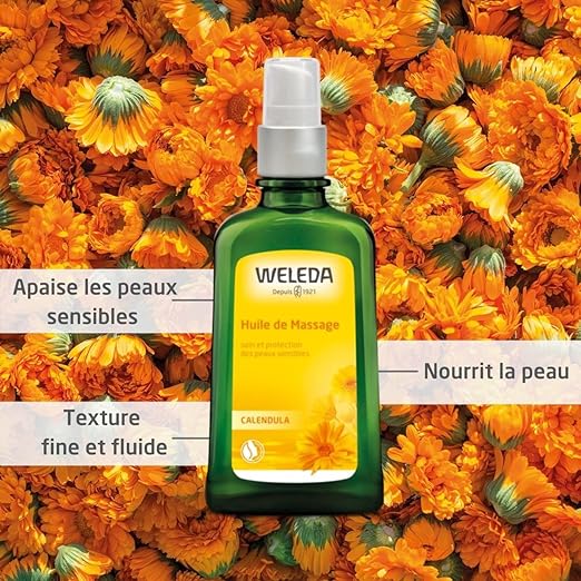 [Official] WELEDA Calendra Massage Oil 100mL For Sensitive Skin Body Massage Oil Delicate Skin Dry Skin Subtle Sweet and Sour Scent Natural Ingredients Organic - BeesActive Australia