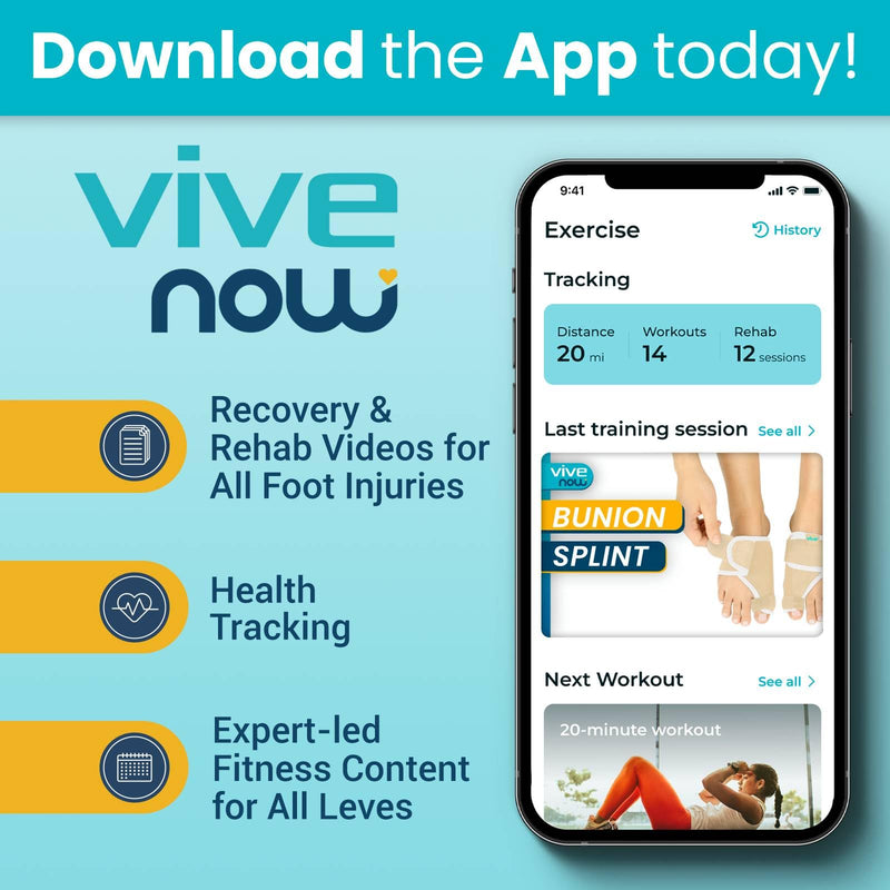 Vive Bunion Brace (Pair) - Big Toe Corrector Straightener with Splint - Hallux Valgus Pad, Joint Pain Relief, Alignment Treatment - Orthopedic Sleeve Foot Wrap Support for Men and Women (Beige) Beige