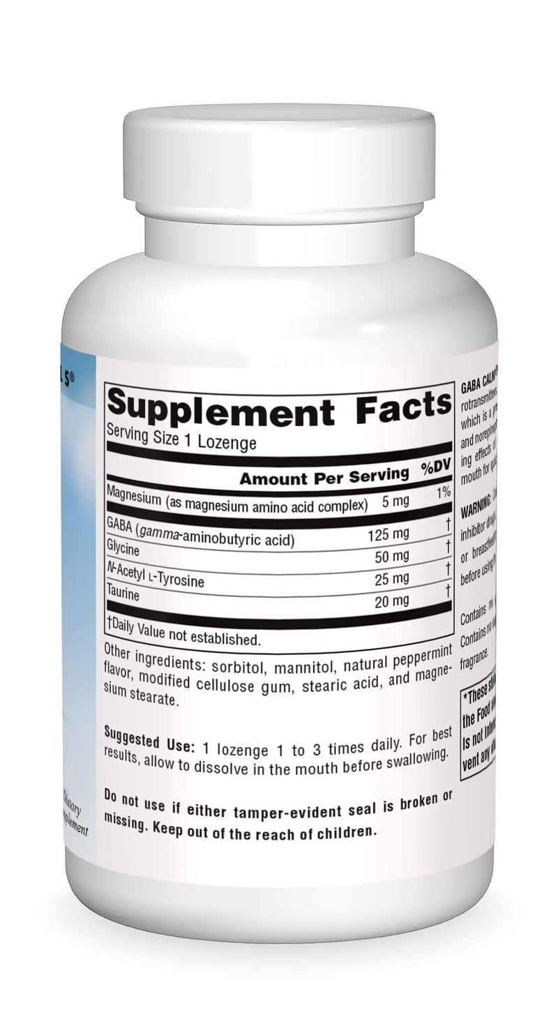 Source Naturals Serene Science GABA Calm - 120 Lozenges | Supports A Calming Mood | Quick Dissolving Peppermint Flavor* 1 120 Count (Pack of 1)