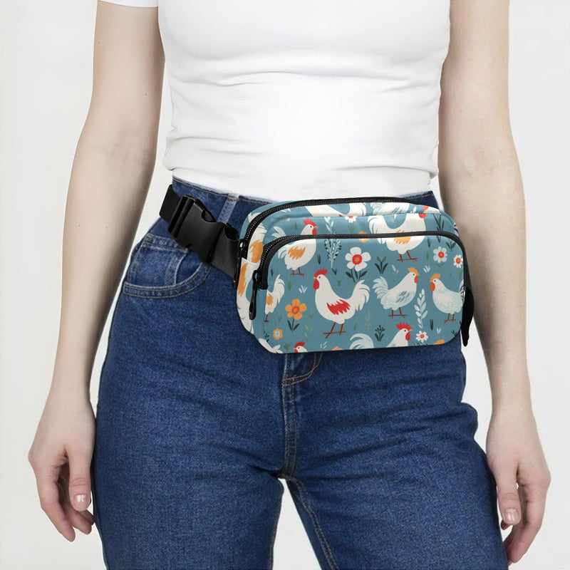 Fanny Pack for Women Men, Cute Chicken Belt Bag Waist Pack Crossbody Bag Bum Bag with Adjustable Strap
