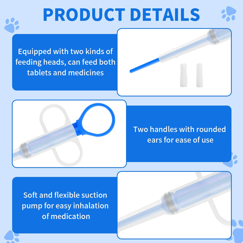 Zonoori Pack of 5 tablet dispensers for cats, cat food syringe, easy and safe administration of pet medication syringe - BeesActive Australia