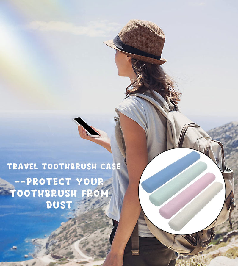 4 Pack Toothbrush Travel Case, Portable Breathable Toothbrush Holder for Travel Business Camping School Toothbrush Case - BeesActive Australia