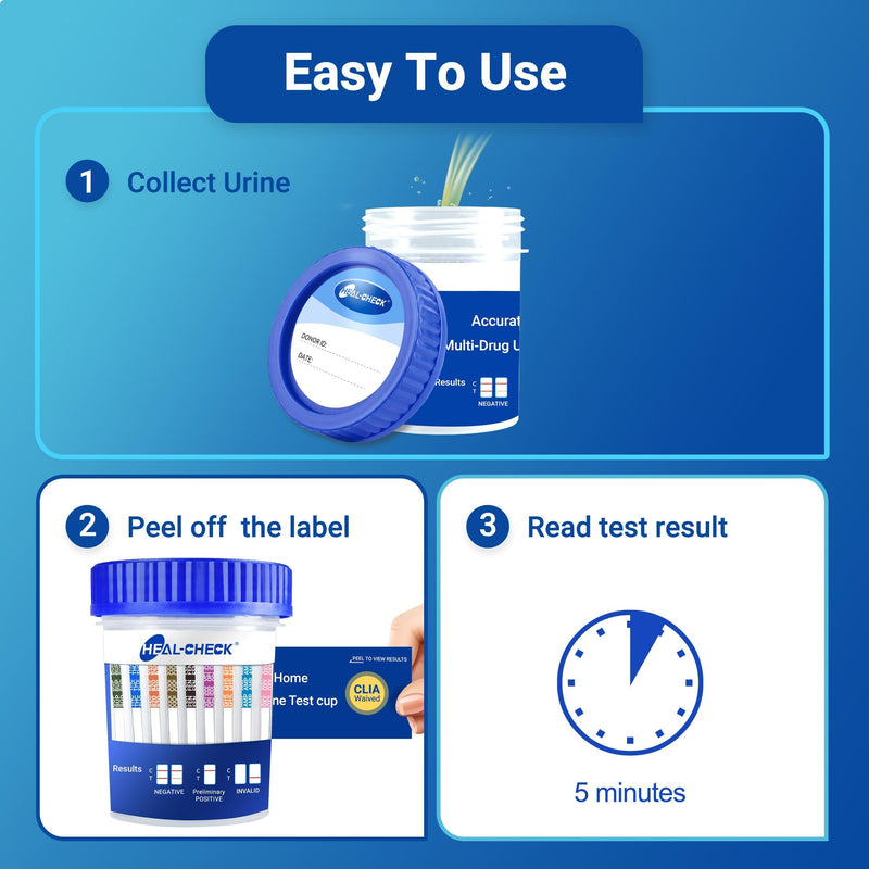[6 Pack] 14 Panel Multi Drug Test Kit with Fentanyl (FEN), HEAL-CHECK Professional Drug Urine Test Cup for Workplace, Rehab & Home Use –THC, AMP, BUP, BAR, BZO, COC, MET, MDMA, OPI, MTD, OXY, PCP, PPX 6 PACK