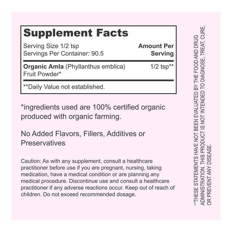 100% Organic Amla Powder, Ayurvedic Blend for Digestive Health, Vegan & Gluten-Free Nutrition, Natural Vitamin C Source for Hair, Skin, & Daily Wellness Vitality - 8oz Tin Box | Tin Box 8 Ounce (Pack of 1)