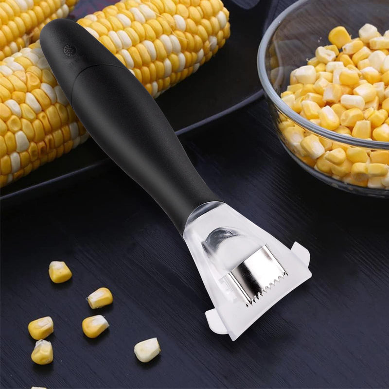 Corn Peeler, Corn Cob Stripper with Ergonomic Handle, Corn on the Cob Remover Corn Kernel Cutter #1114 Stainless Steel - BeesActive Australia